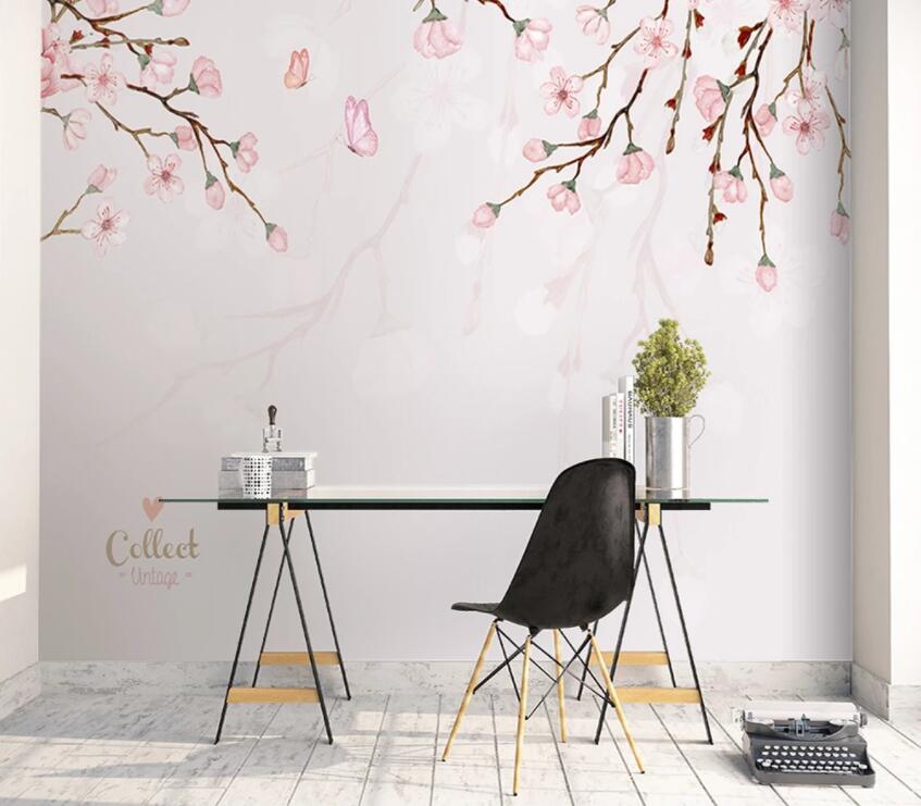 3D Pink Flowers 593 Wall Murals Wallpaper AJ Wallpaper 2