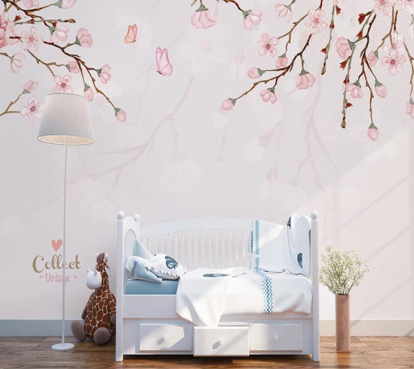 3D Pink Flowers 593 Wall Murals Wallpaper AJ Wallpaper 2