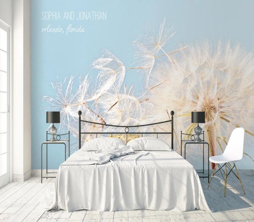 3D White Dandelion 1913 Wall Murals Wallpaper AJ Wallpaper 2