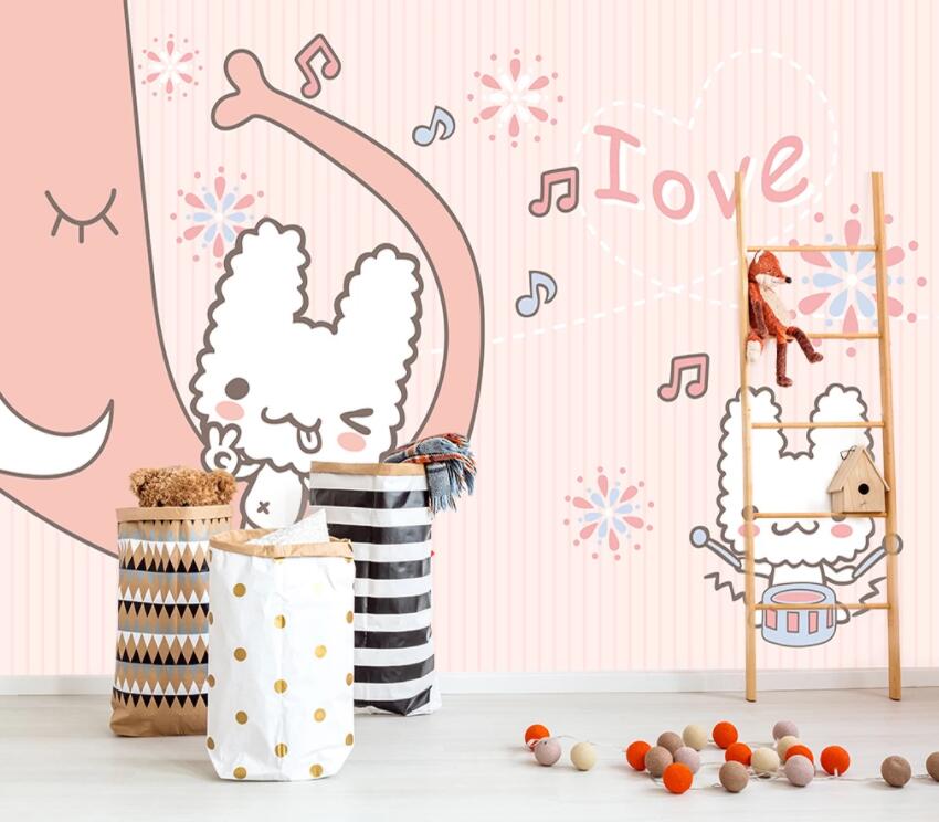 3D White Rabbit 582 Wall Murals Wallpaper AJ Wallpaper 2