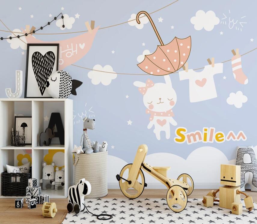 3D White Rabbit 579 Wall Murals Wallpaper AJ Wallpaper 2