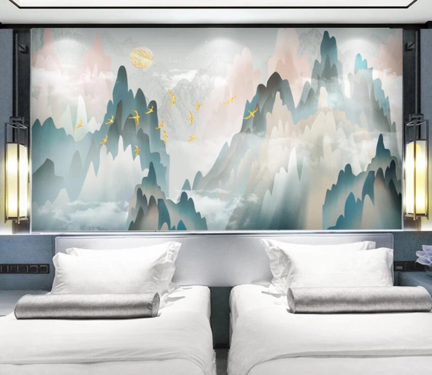 3D Mountain Peak 320 Wall Murals Wallpaper AJ Wallpaper 2