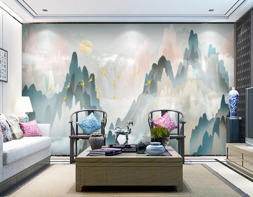 3D Mountain Peak 320 Wall Murals Wallpaper AJ Wallpaper 2