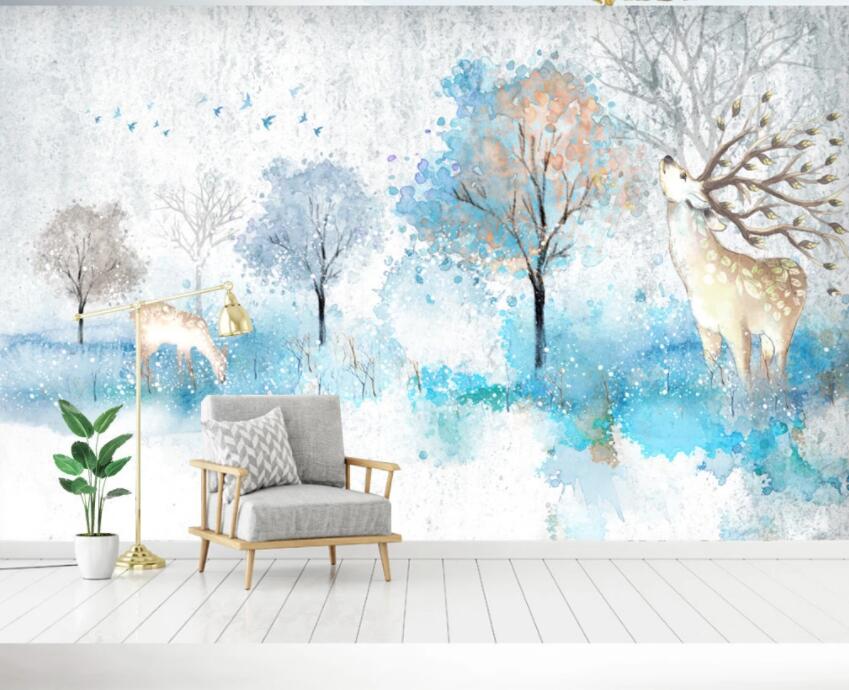 3D Sika Deer 261 Wall Murals Wallpaper AJ Wallpaper 2