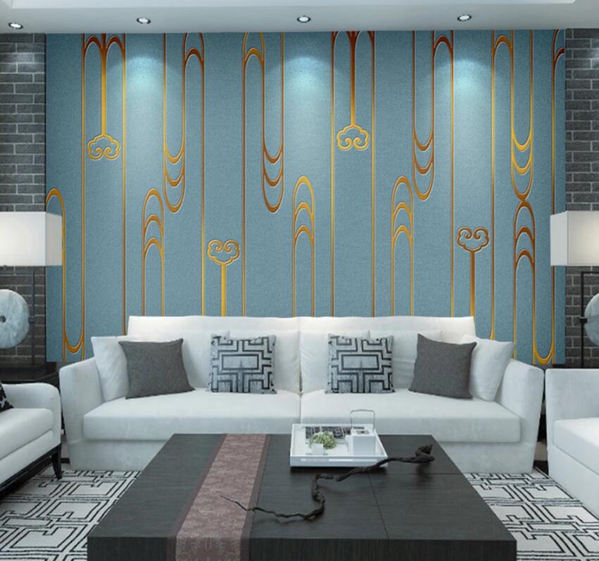 3D Golden Lines 192 Wall Murals Wallpaper AJ Wallpaper 2