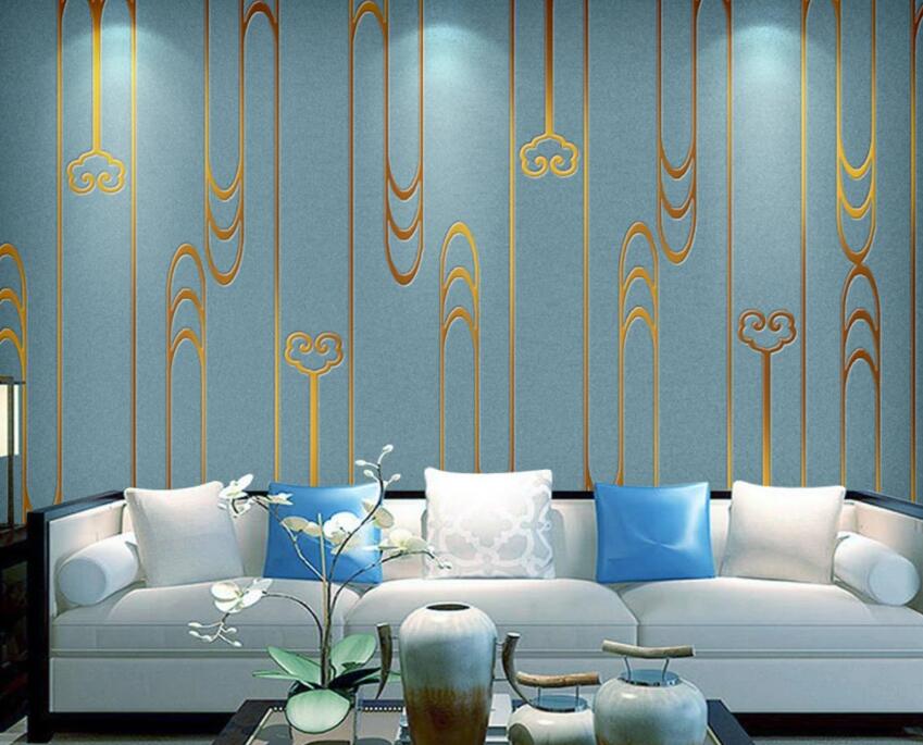 3D Golden Lines 192 Wall Murals Wallpaper AJ Wallpaper 2