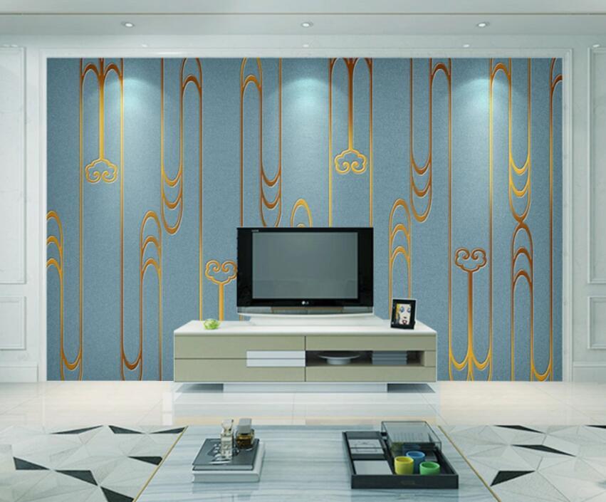 3D Golden Lines 192 Wall Murals Wallpaper AJ Wallpaper 2