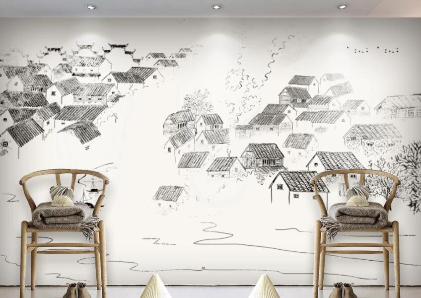 3D Small Town 184 Wall Murals Wallpaper AJ Wallpaper 2