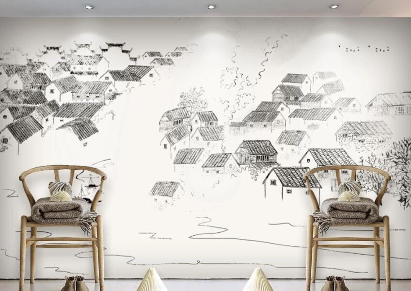 3D Sketch Roof 1584 Wall Murals Wallpaper AJ Wallpaper 2