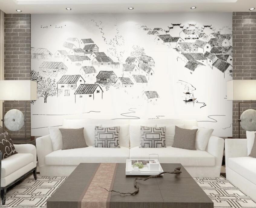 3D Small Town 184 Wall Murals Wallpaper AJ Wallpaper 2
