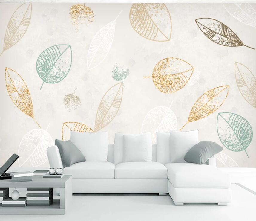 3D Colored Leaves 141 Wall Murals Wallpaper AJ Wallpaper 2