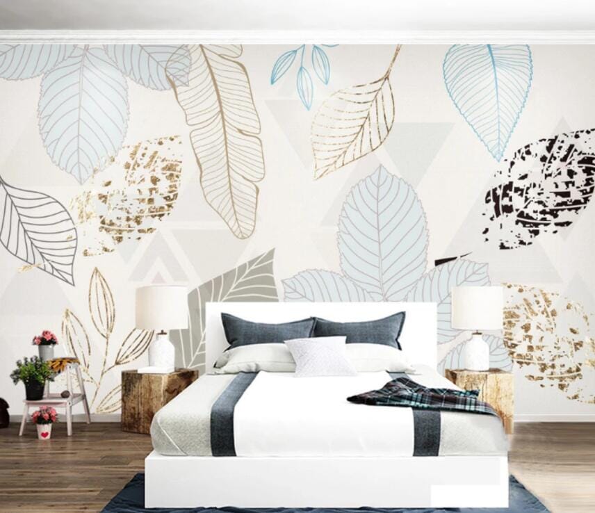 3D Colored Leaves 1533 Wall Murals Wallpaper AJ Wallpaper 2