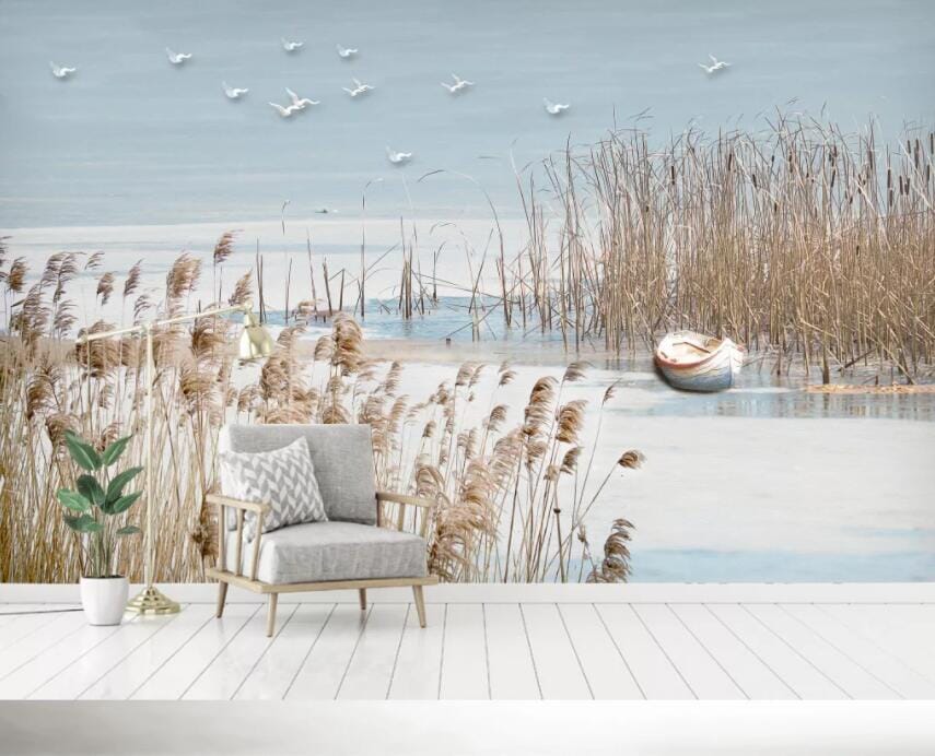 3D Reed Fluttering 1532 Wall Murals Wallpaper AJ Wallpaper 2