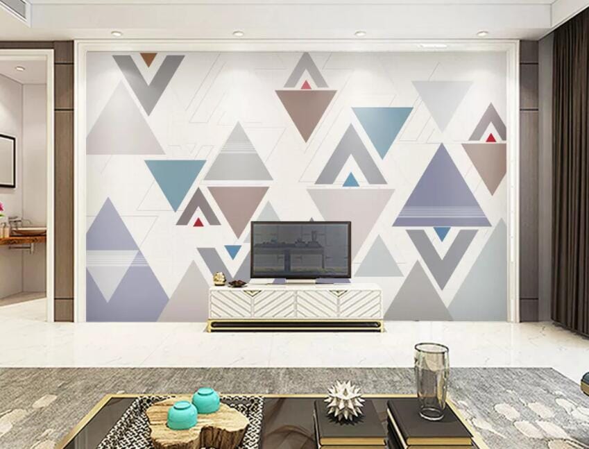 3D Color Triangle 1525 Wall Murals Wallpaper AJ Wallpaper 2