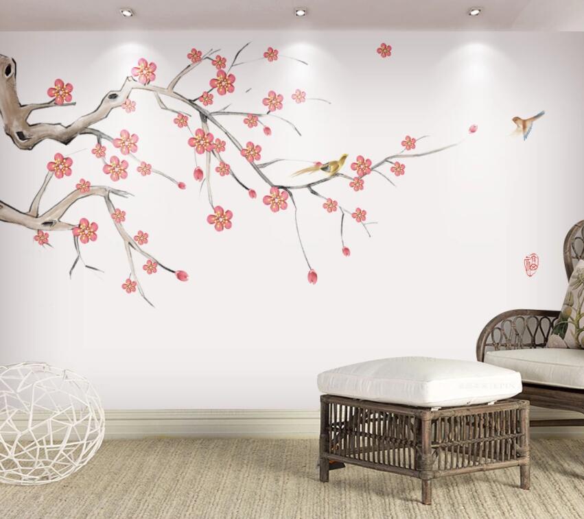 3D Red Flower 115 Wall Murals Wallpaper AJ Wallpaper 2