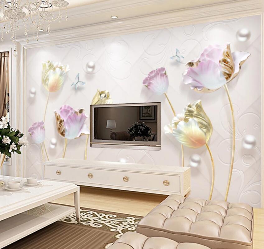 3D Cute Flowers 105 Wall Murals Wallpaper AJ Wallpaper 2