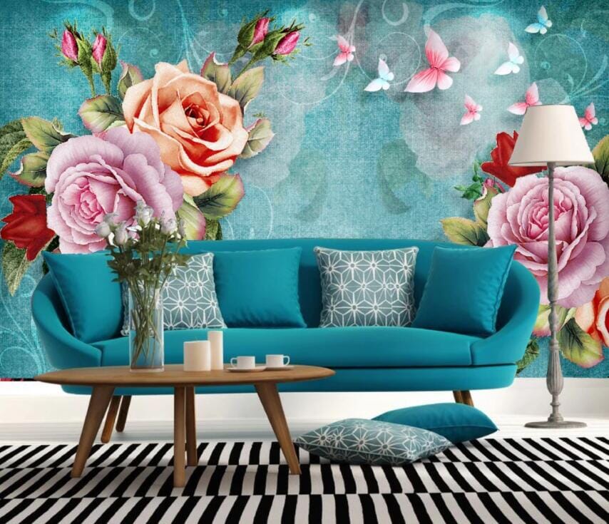 3D Pearl Flower 1457 Wall Murals Wallpaper AJ Wallpaper 2