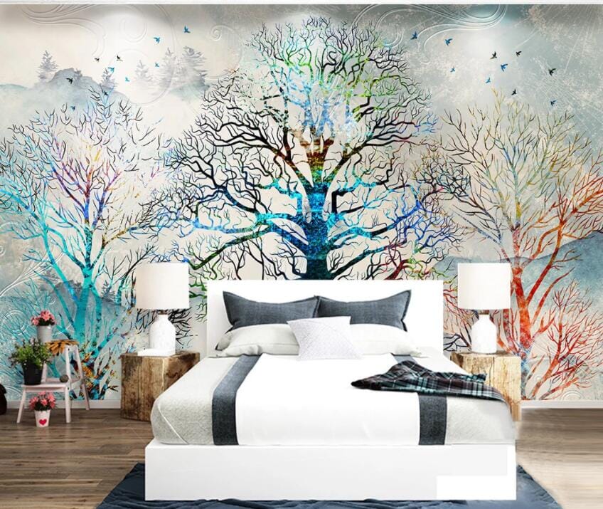 3D Colored Branches 1447 Wall Murals Wallpaper AJ Wallpaper 2