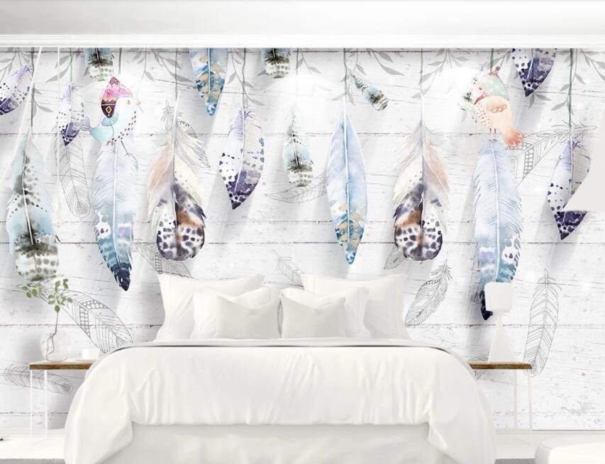 3D Feather 1362 Wall Murals Wallpaper AJ Wallpaper 2