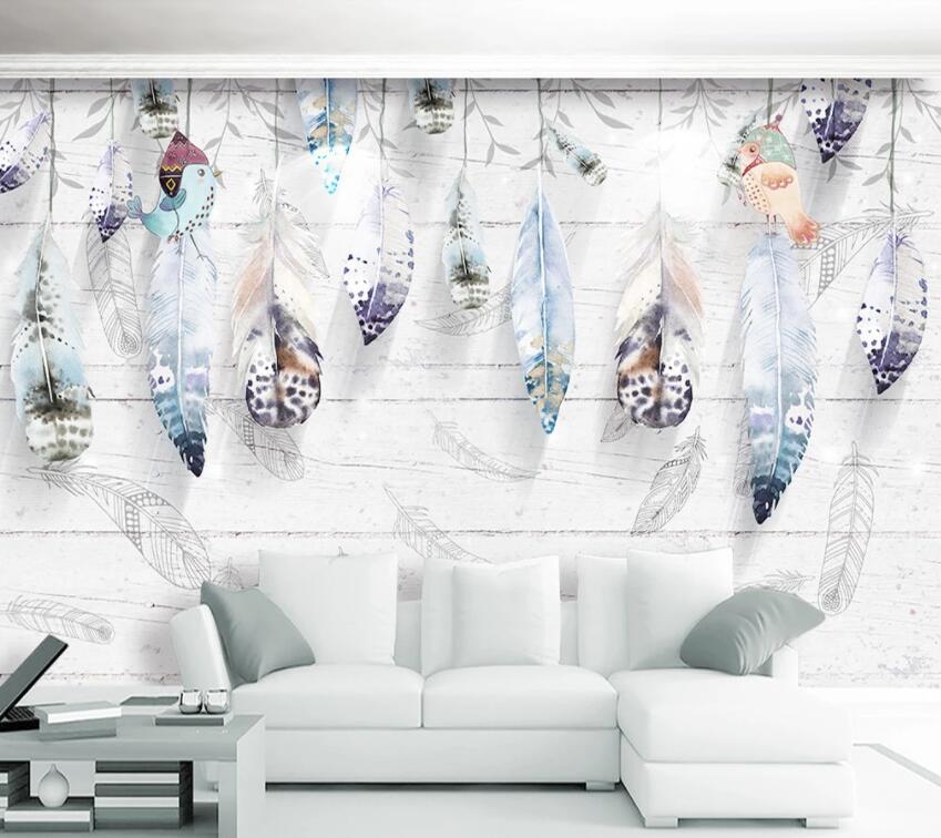 3D Feather 1362 Wall Murals Wallpaper AJ Wallpaper 2