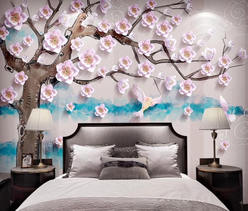 3D Flower Tree 1314 Wall Murals Wallpaper AJ Wallpaper 2