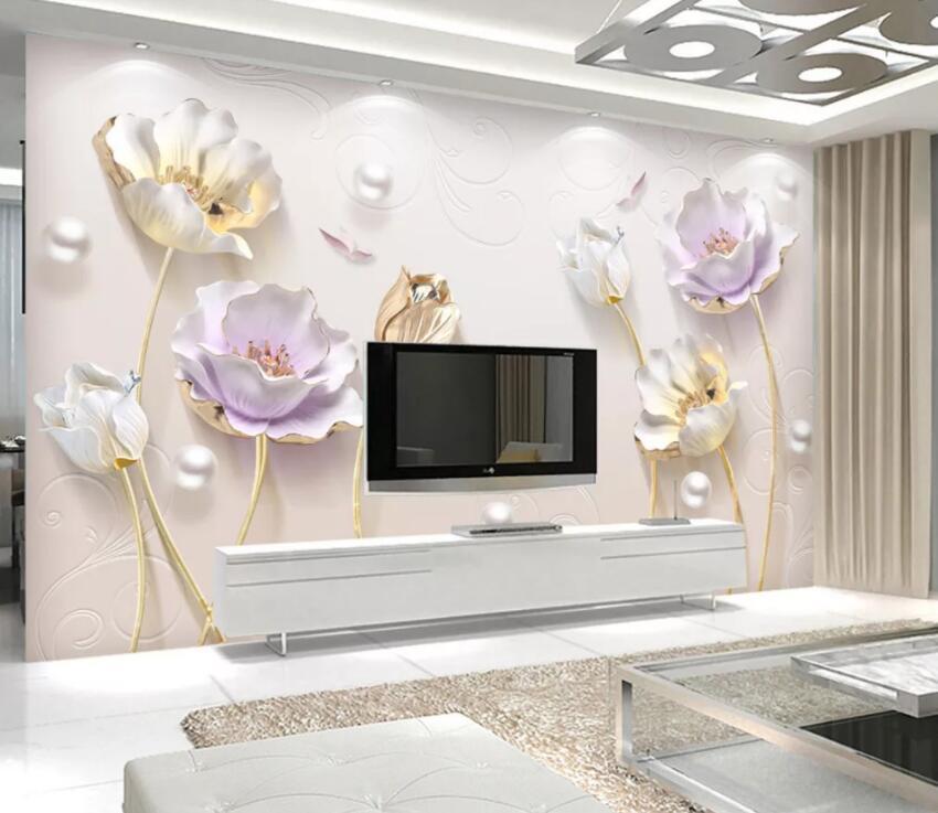 3D Flower 1299 Wall Murals Wallpaper AJ Wallpaper 2