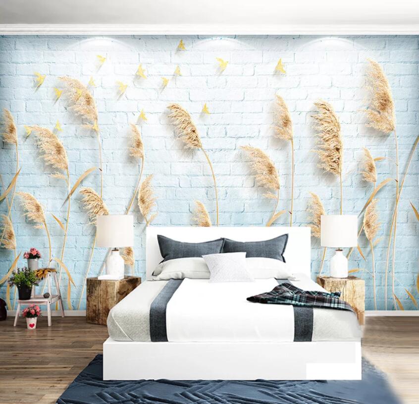 3D Reed Fluttering 1280 Wall Murals Wallpaper AJ Wallpaper 2