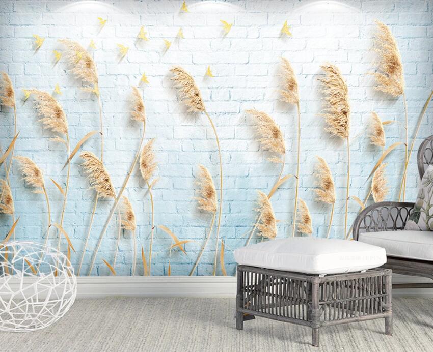 3D Reed Fluttering 1280 Wall Murals Wallpaper AJ Wallpaper 2
