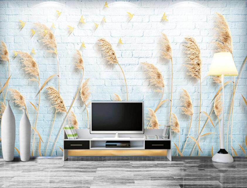 3D Reed Fluttering 1280 Wall Murals Wallpaper AJ Wallpaper 2