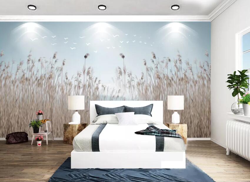 3D Reed Fluttering 1197 Wall Murals Wallpaper AJ Wallpaper 2
