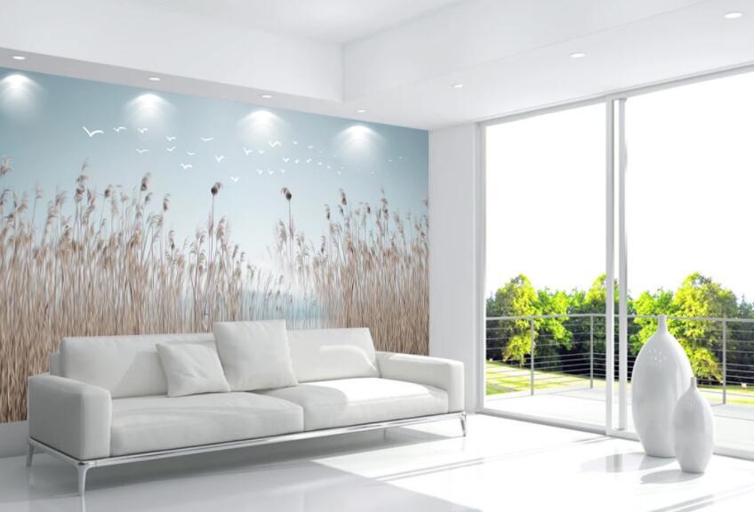 3D Reed Fluttering 1197 Wall Murals Wallpaper AJ Wallpaper 2