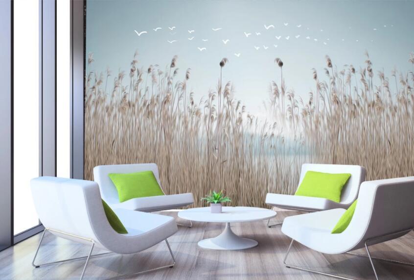 3D Reed Fluttering 1197 Wall Murals Wallpaper AJ Wallpaper 2