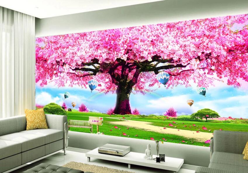 3D Pink Flowers 982 Wall Murals Wallpaper AJ Wallpaper 2