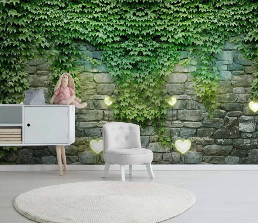 3D Wall Green Leaf 1835 Wall Murals Wallpaper AJ Wallpaper 2