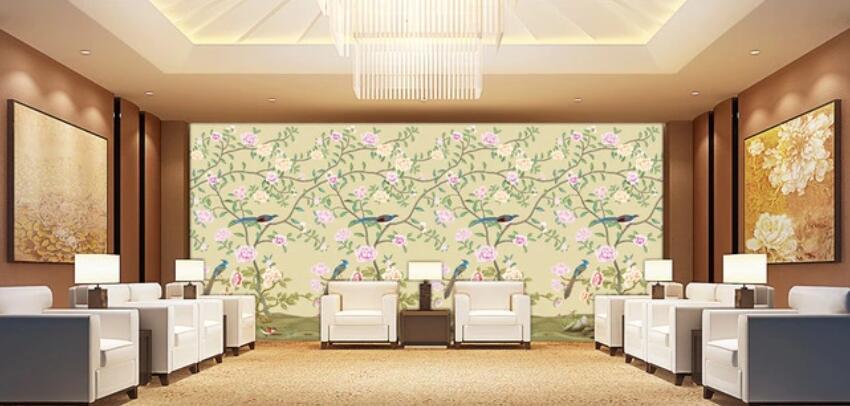 3D Birds And Flowers 902 Wall Murals Wallpaper AJ Wallpaper 2