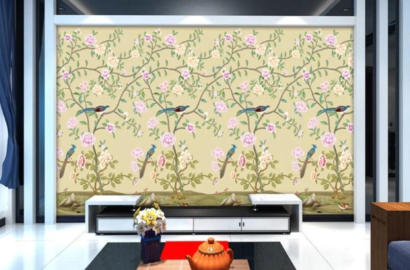 3D Birds And Flowers 902 Wall Murals Wallpaper AJ Wallpaper 2