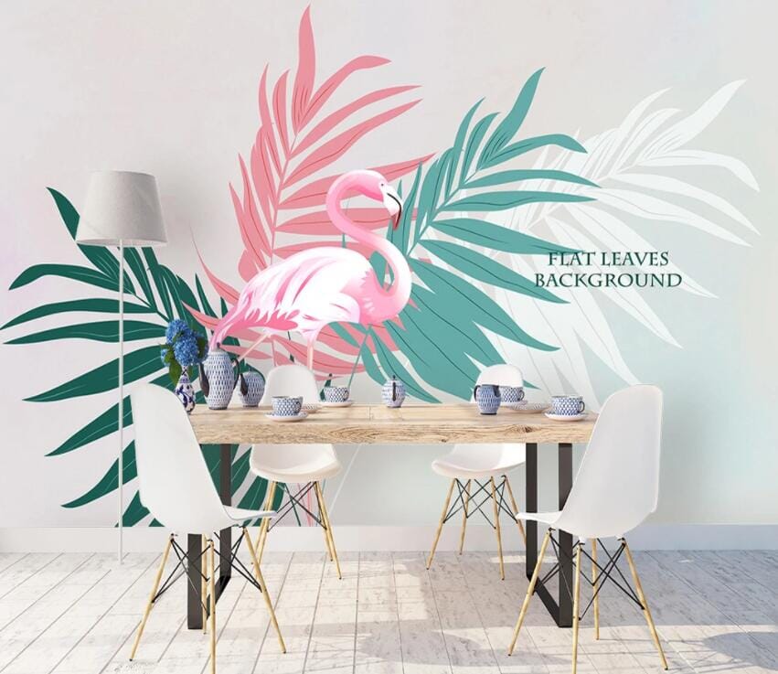 3D Pink Flamingo 1884 Wall Murals Wallpaper AJ Wallpaper 2