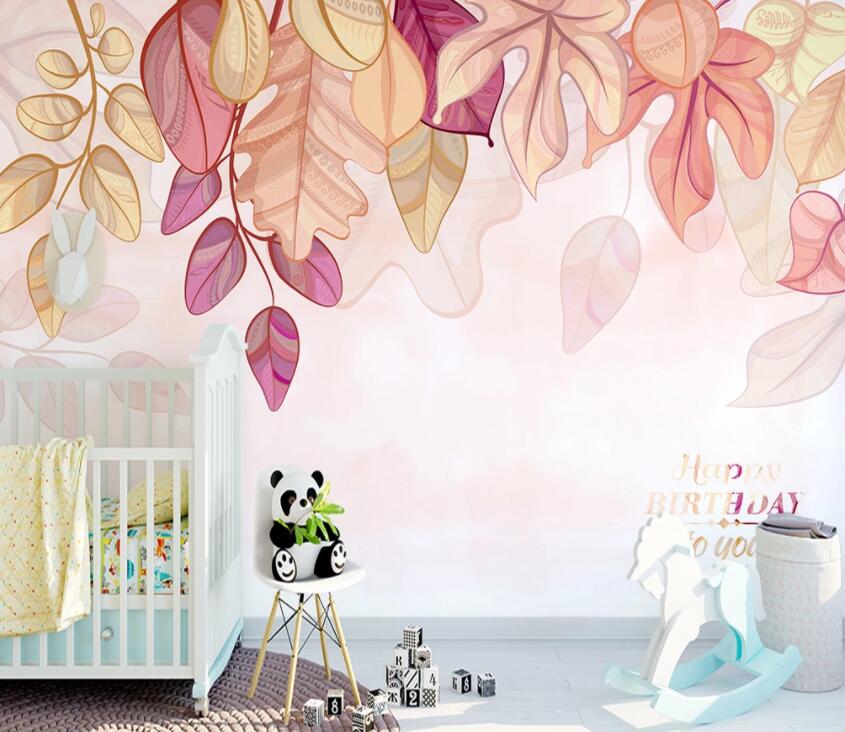 3D Cute Leaves 537 Wall Murals Wallpaper AJ Wallpaper 2