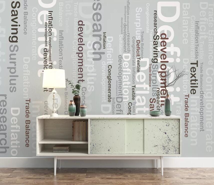 3D Black Letters 1857 Wall Murals Wallpaper AJ Wallpaper 2