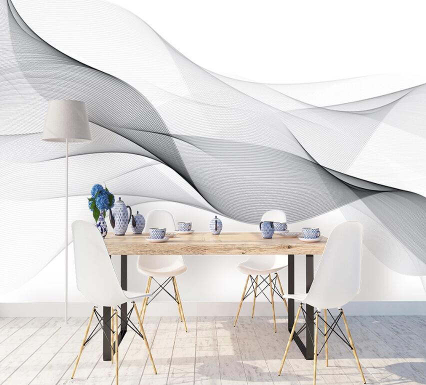 3D Black Wave 515 Wall Murals Wallpaper AJ Wallpaper 2