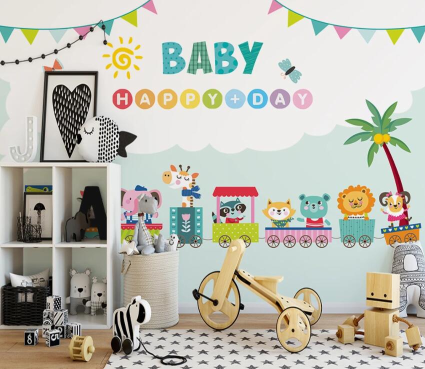 3D Cute Animal 497 Wall Murals Wallpaper AJ Wallpaper 2