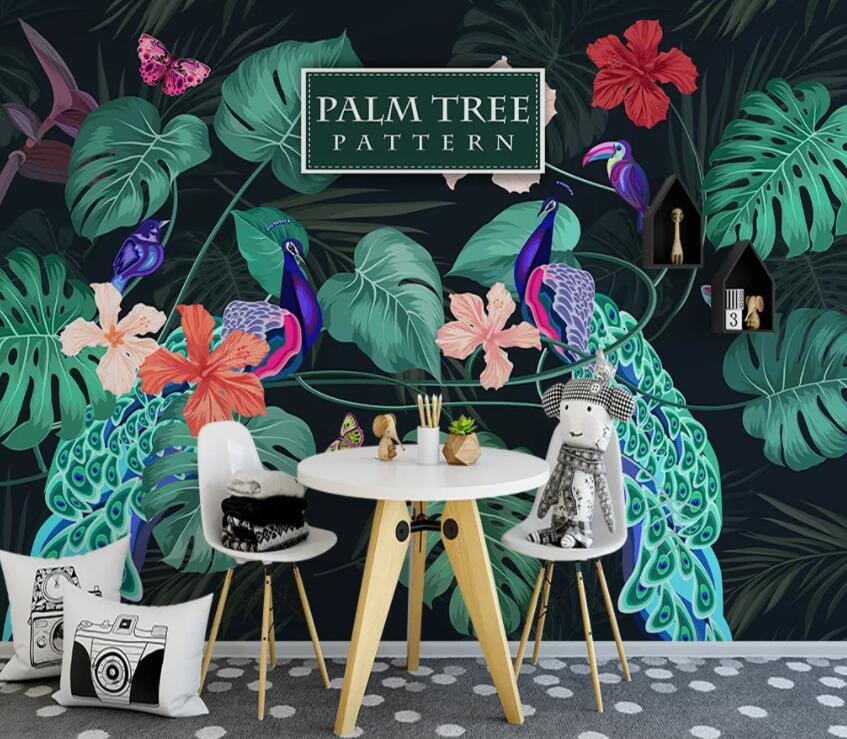 3D Green Leaf 1840 Wall Murals Wallpaper AJ Wallpaper 2