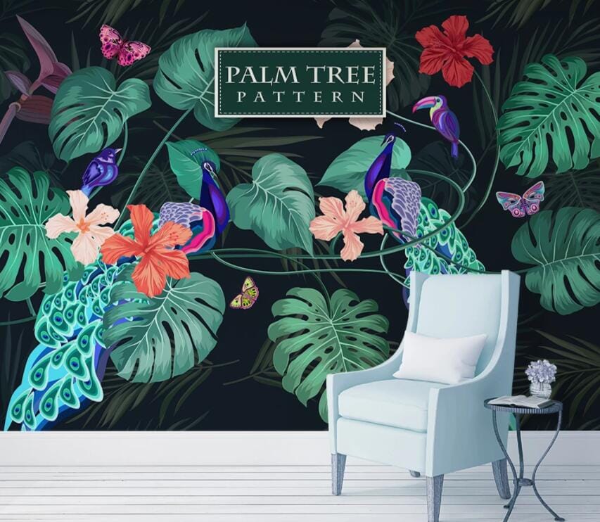 3D Green Leaf 1840 Wall Murals Wallpaper AJ Wallpaper 2