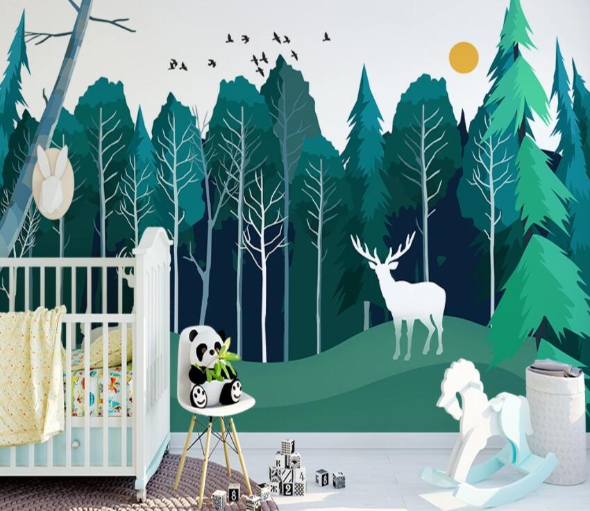 3D Animal Forest 484 Wall Murals Wallpaper AJ Wallpaper 2