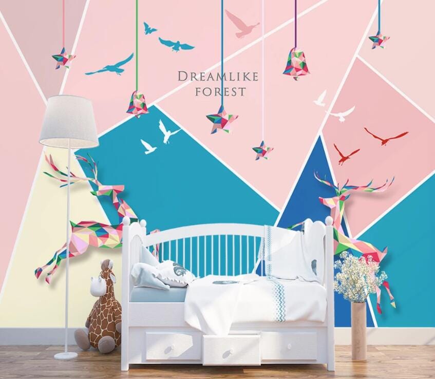 3D Bird Deer 1829 Wall Murals Wallpaper AJ Wallpaper 2