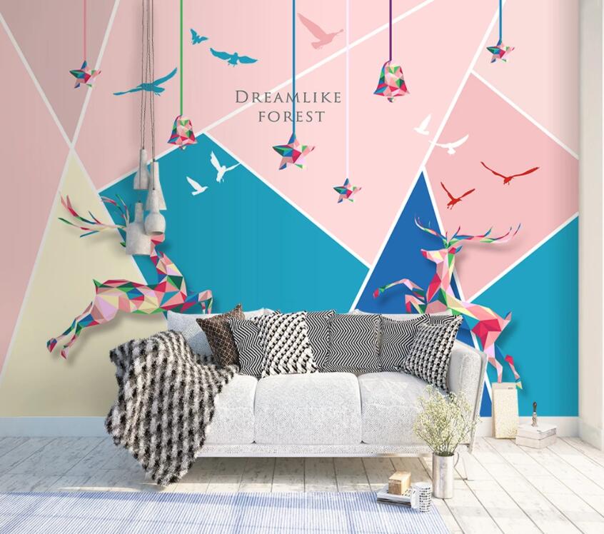 3D Pink Animal 481 Wall Murals Wallpaper AJ Wallpaper 2