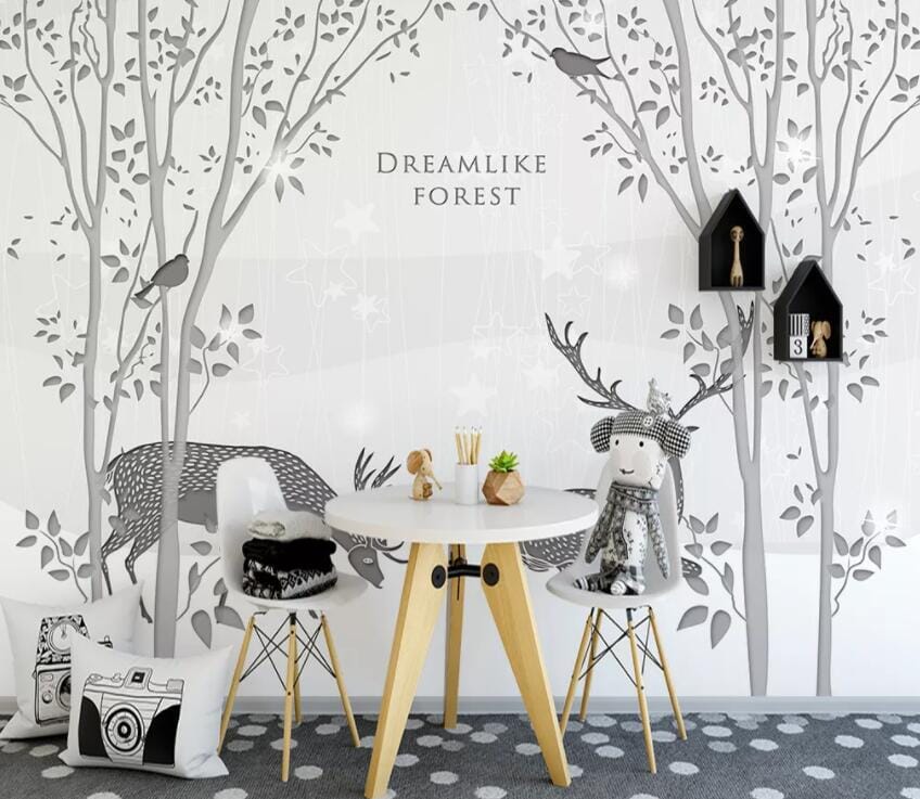 3D Forest Deer 1828 Wall Murals Wallpaper AJ Wallpaper 2