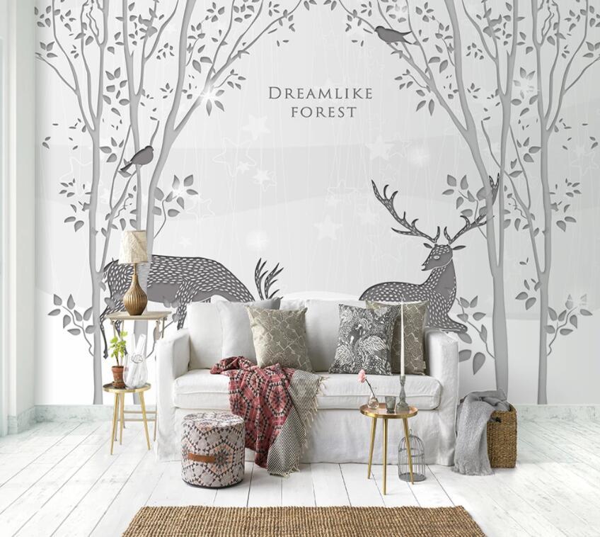 3D Animal Forest 480 Wall Murals Wallpaper AJ Wallpaper 2