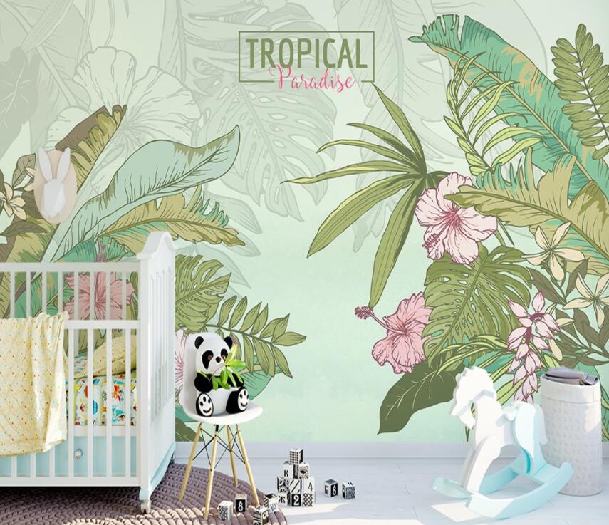 3D Green Plant 455 Wall Murals Wallpaper AJ Wallpaper 2