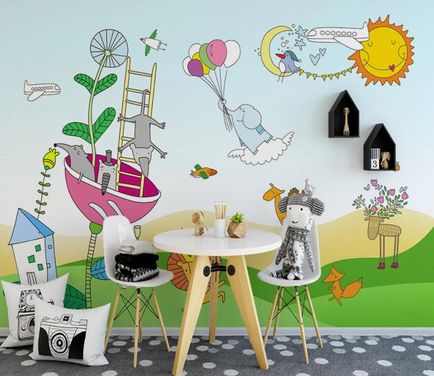 3D Forest Grassland 452 Wall Murals Wallpaper AJ Wallpaper 2